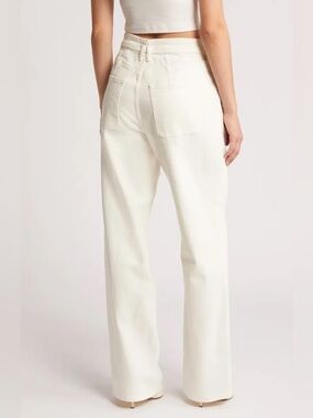 Good American 90s Carpenter White Jeans